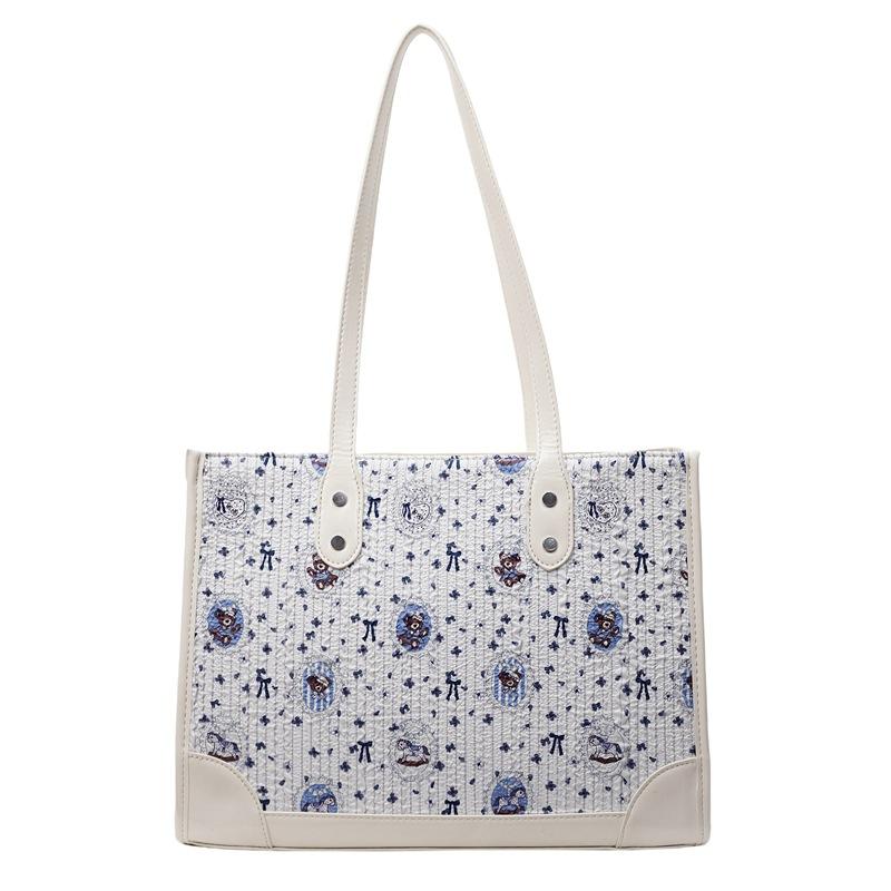Large Capacity Tote Bag Fashion Trend Printed Shoulder Bag Versatile Handbag Premium Texture Bag