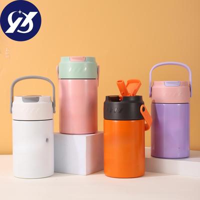 316 Stainless Steel Portable Thermos Pot with Straw Insulation Braised Pot Student Couple Office Gift Cups