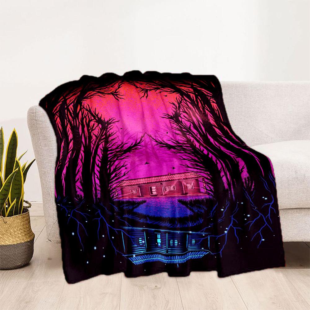 Stranger Things Blanket Suitable for sofas,travel, living rooms also a good gift for friends and family Suitable for all seasons.