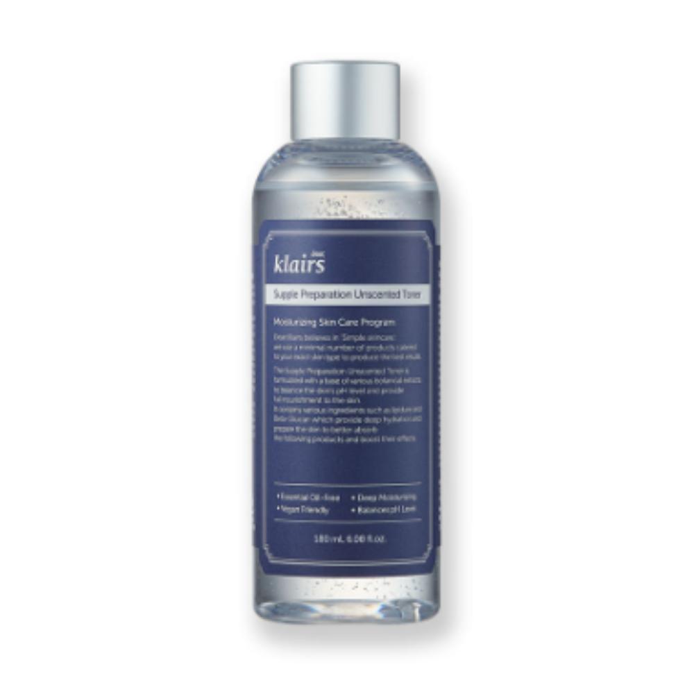 Klairs Supple Preparation Unscented Toner 180ml | Hydrating & Soothing Fragrance-Free Toner
