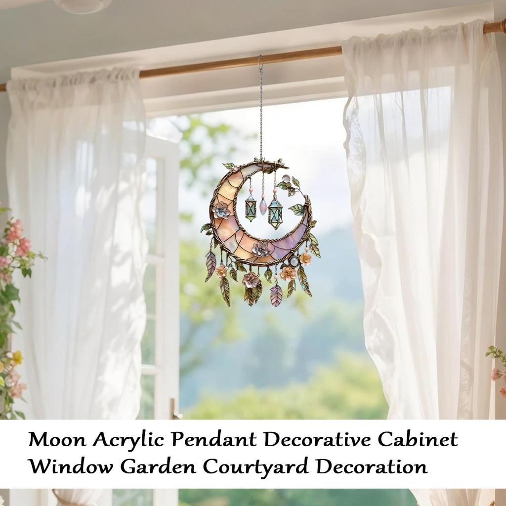 Moon Acrylic Pendant Decoration Window Garden Garden Pendant