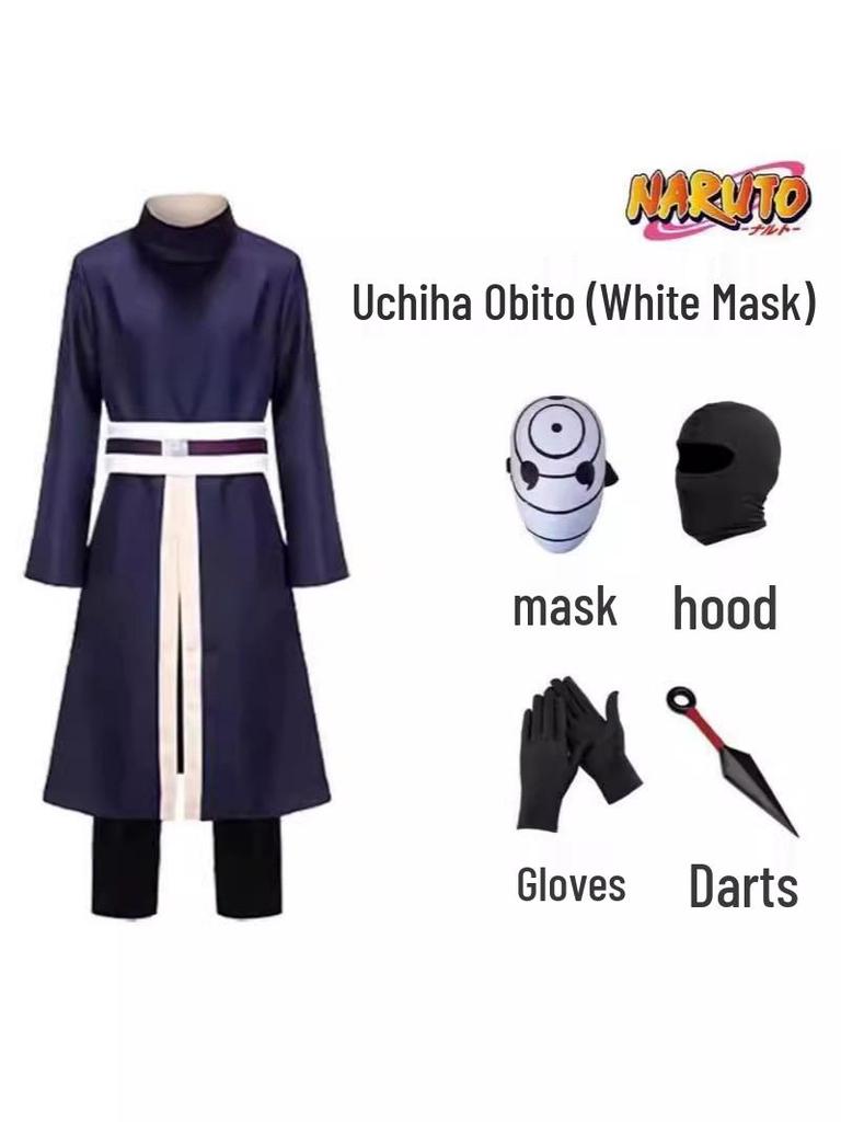Uchiha Obito Akatsuki Mască de Ninja Costum Cosplay Anime