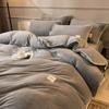 New Winter Coral Velvet Warm Sheets Soft Plush Pillowcases Flannel Sheets Bedding for Home Use