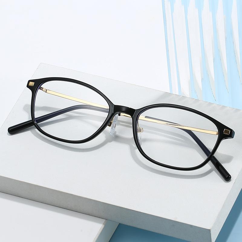 Fashion Anti-Blue Metal Glasses Optical Glasses With Myopia Flat Light Glasses Frame