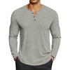 Men's Casual Solid-Color Oversized  Long-Sleeve Top