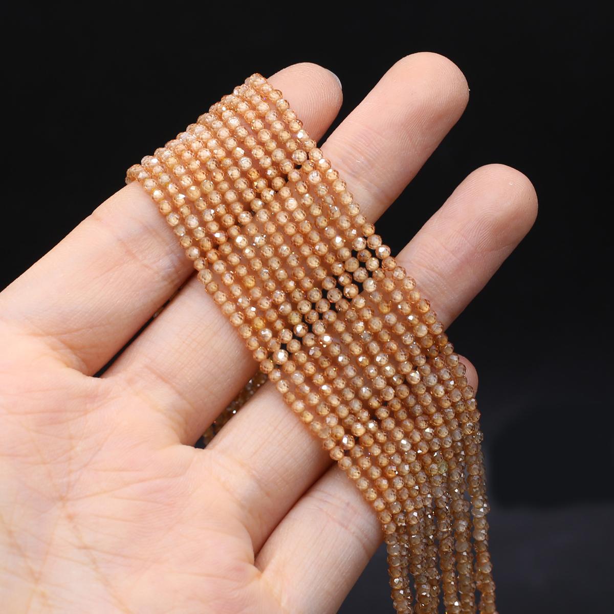 

Натуральный камень граненые бусины циркон маленькие бусины 2 мм подвески для изготовления ювелирных изделий DIY ожерелье браслет серьги аксессуар 2mm