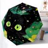 1pc Cartoon Star Cat Automatic Open/CloseUmbrella-CuteUmbrella with Cute Design, Portable 3-Fold Compact Umbrella for Men & Women, Valentine