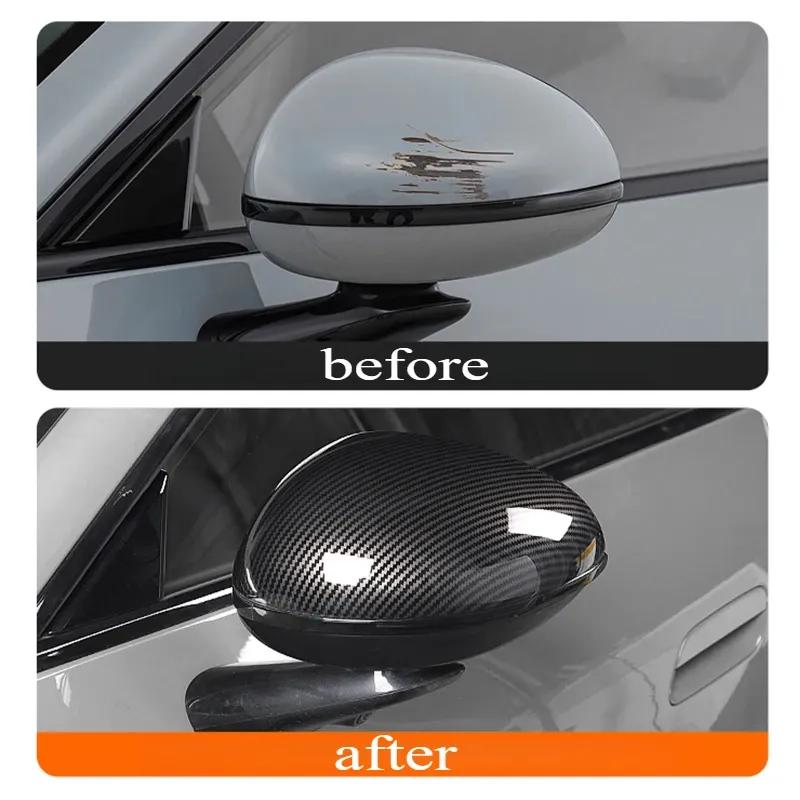 Rearview Mirror Anti-collision Reversing Mirror For Xiaomi SU7 Carbon Fiber Protective Cover Outer Decoration Accessories