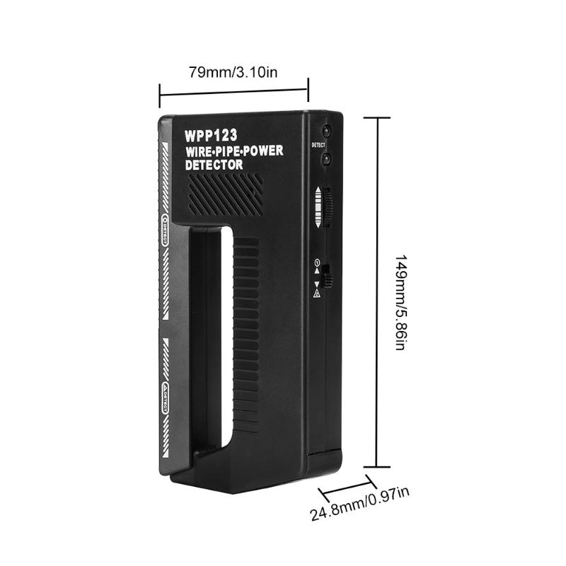Wpp123 Detector de Metal de Pared de Alta Sensibilidad Escáner Portátil de Sensibilidad Ajustable Para Cableado de CA Tuberías y Detección de Metal