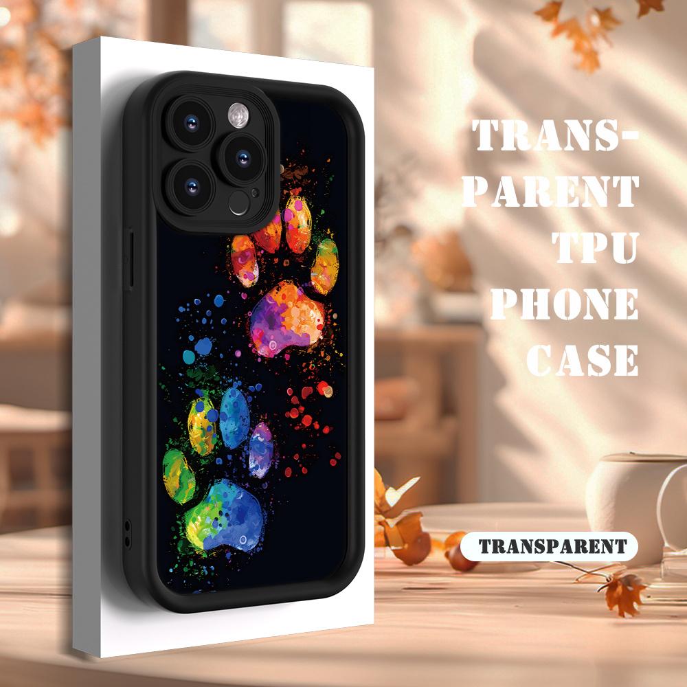 Puppy Paw Pattern Frosted Texture Sky Eye Ladder Groove Mobile Phone Case iPhone Cover