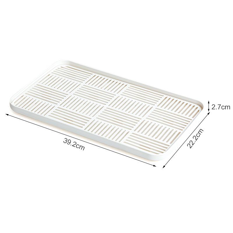 Nordic Style Rectangular Plastic Tea and Cup Draining Tray for Living Room