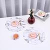 Set de table sous-verre en cuir motif marbre double face antidérapant Pu tapis de table à manger imperméable, anti-brûlure et isolation thermique coussin best-seller