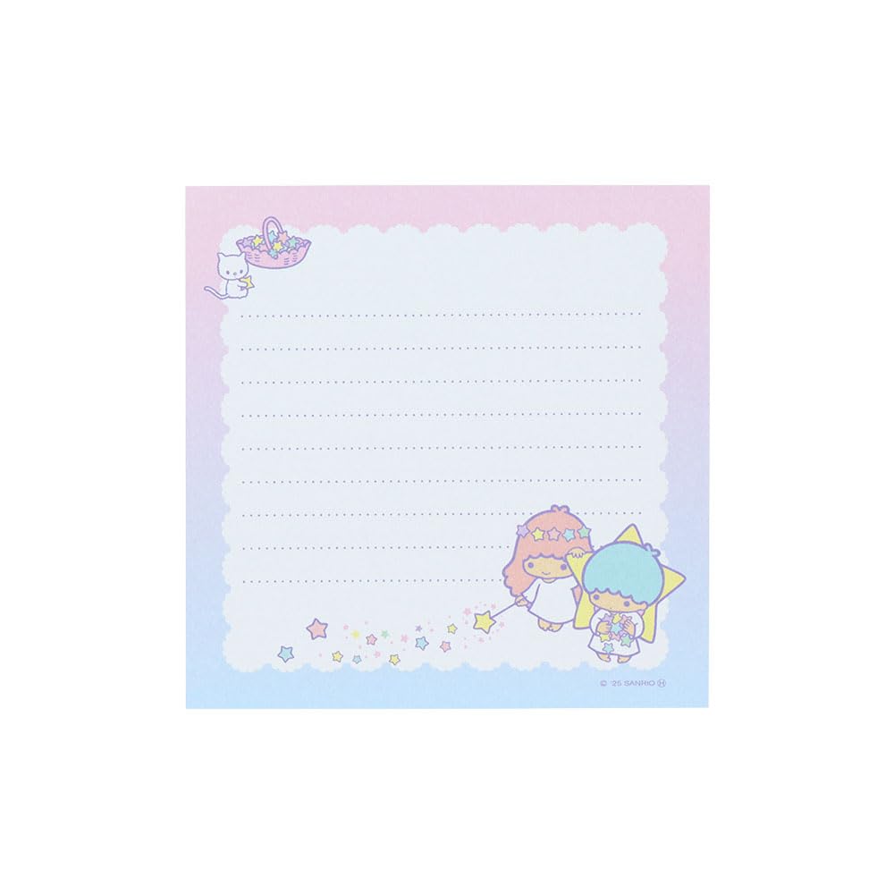 Stationery Sanrio Characters Little Twin Stars Square Memo S2849232 Sun-Star Pad, Lavender,