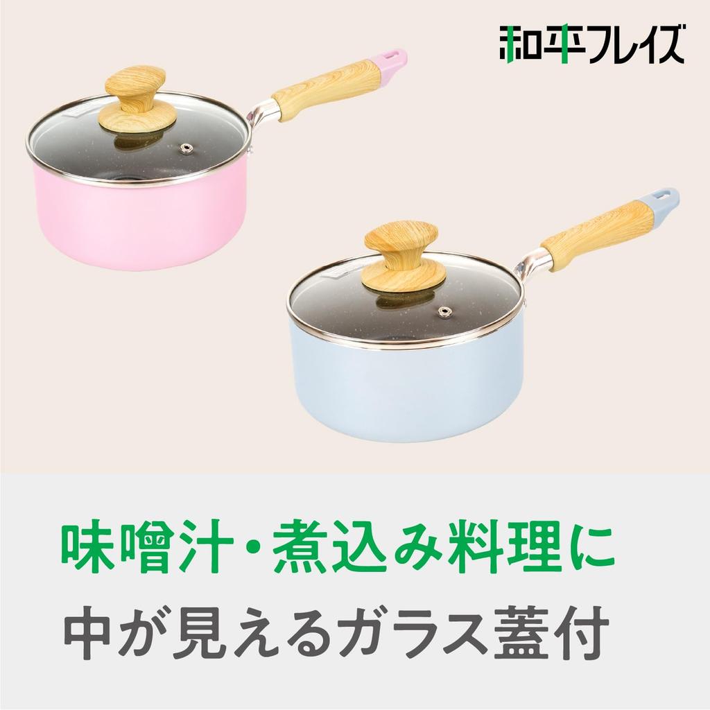 Wahei Freiz New Life Single Person Living One-Handle Pot 18cm Pink Home Cooking 100,000 Abrasion Resistance Test Daikin Silkware EL Marble Coat IHGas