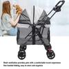 Pet Stroller One Click Folding Cat Stroller 4 Wheels Dog Wagon with Sun Shades and Cup Holder for Travel Foldable Dog Stroller