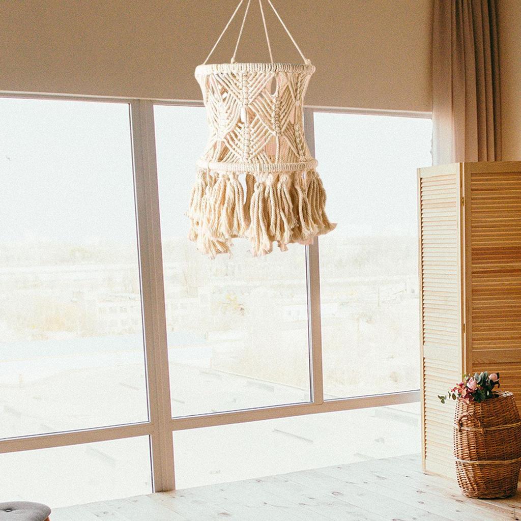 Hanging Macrame Light Shade for Ceiling, Pendant Cover Home And Office