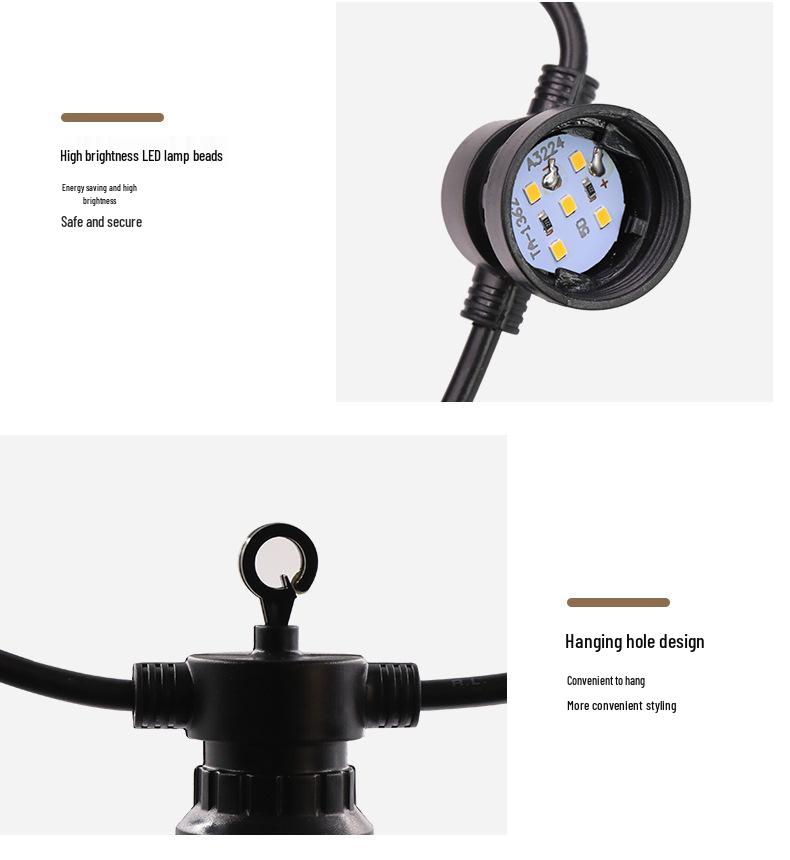 Solar G50 Globe String Lights: Waterproof Remote-Controlled Outdoor Fairy Lights for Camping, Awning, Tent, and Courtyard.