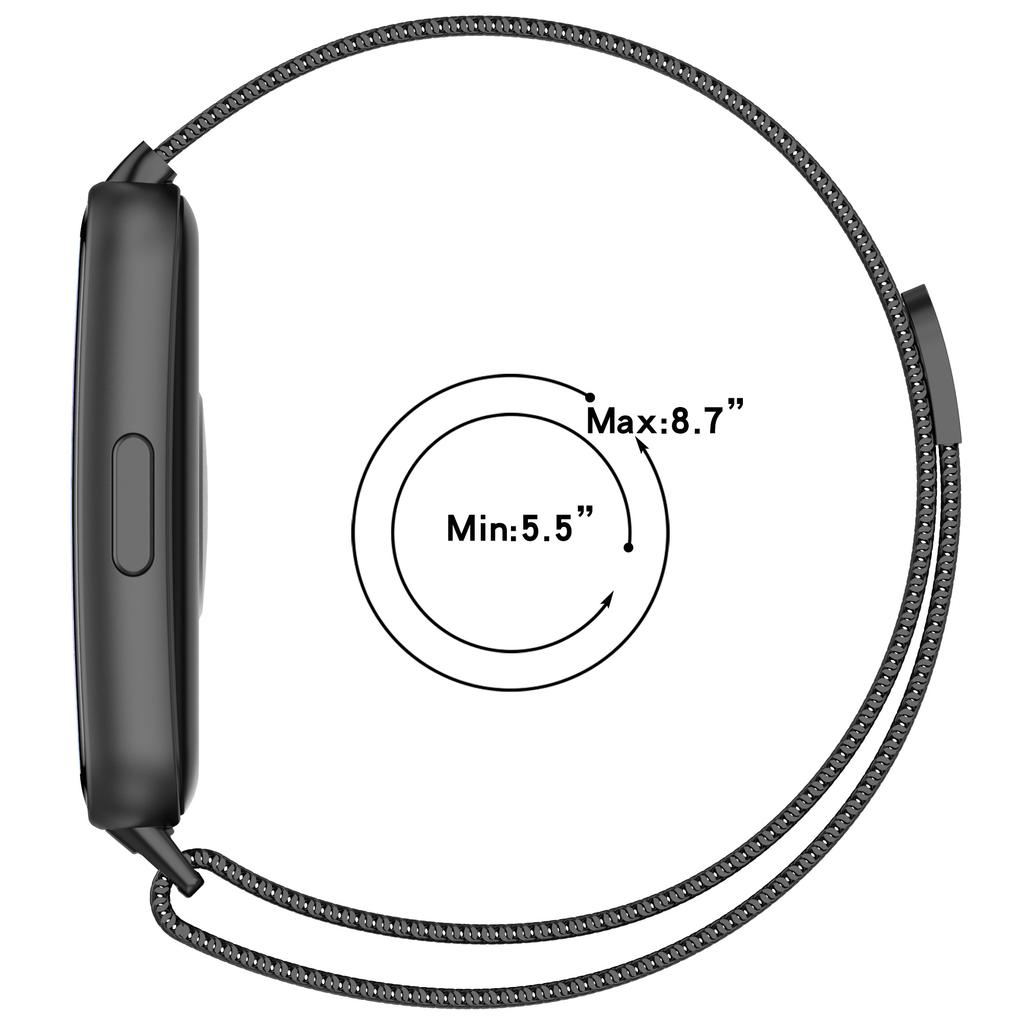 Pasek Mediolański Magnetyczny do Smartwatcha Huawei Band 11/11Pro Bransoleta Metalowa Ze Stali Nierdzewnej Pasek do Huawei Band 8/9/10