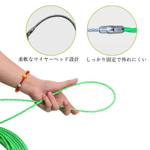 5m Steel Wire Pulling Tool with 4.5mm Rod Diameter, Waterproof, and Two Wire Terminals, for Pulling Wires