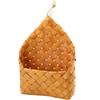 Handmade Woven Wooden Storage Basket Portable Wall Hanging Flower Pot Organizer Box