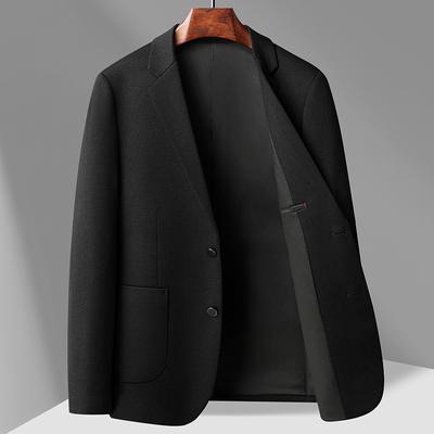 Spring and Autumn Light Luxury Business Knitted Wool Single West Middle-aged and Young Solid Color Suit Jacket Tide