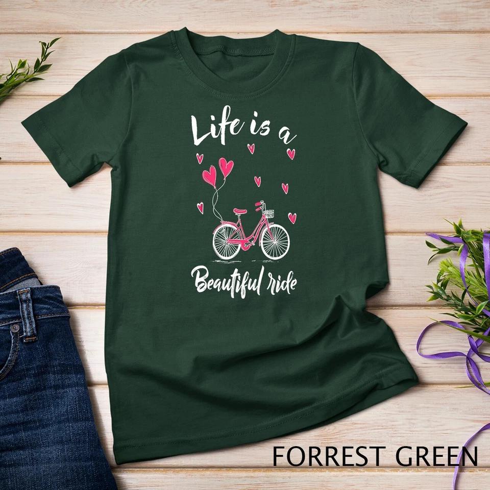 Cycling Life Is A Beautiful Ride Bicycle T-Shirt Unisex T-shirt 3 M