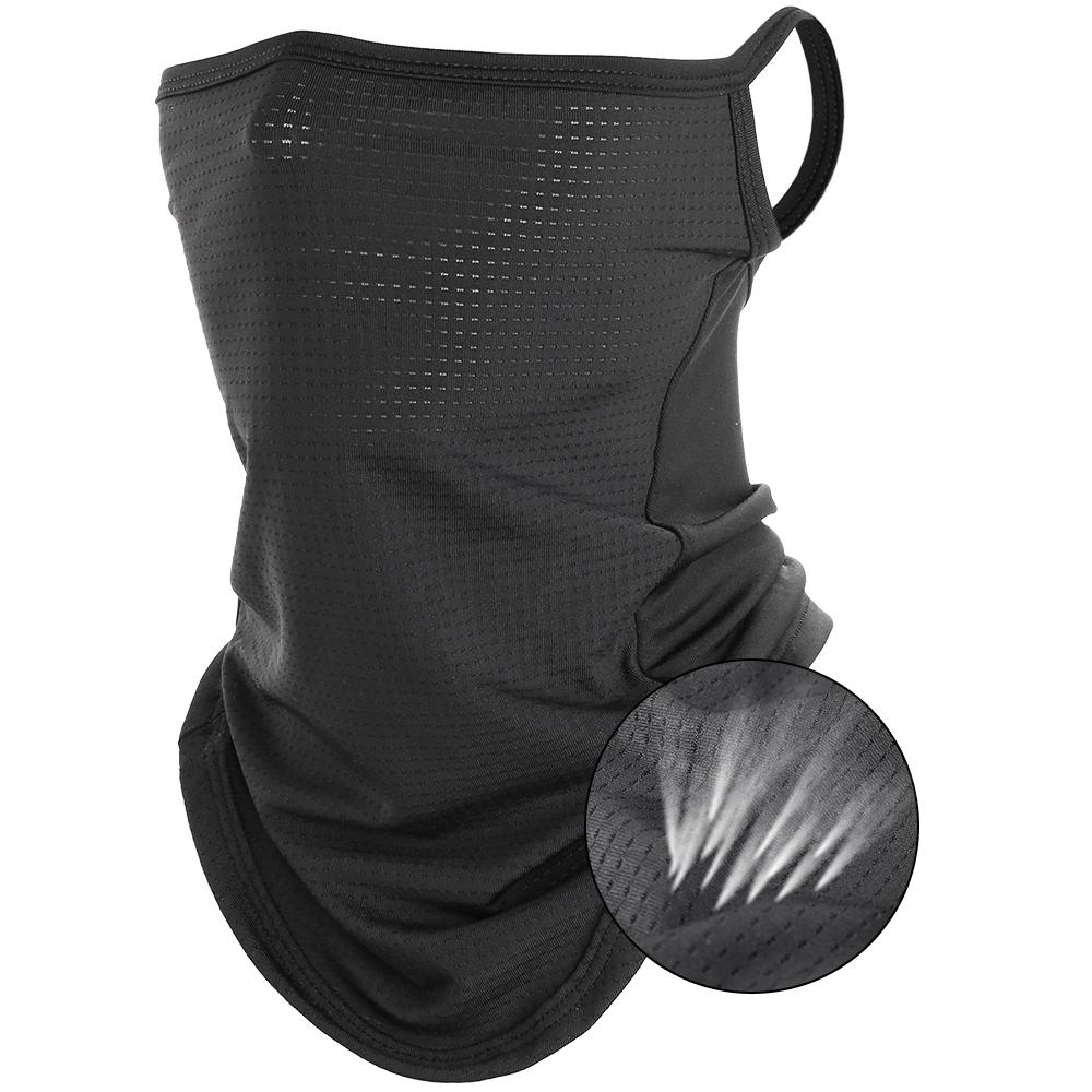 

1/2 шт. Дышащая бандана Охлаждающий быстросохнущий шарф Защита от солнца Маска для лица Ветрозащитная маска Гетра для шеи Спорт Открытый воздух Пеший туризм чёрный