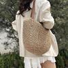 Ins summer Internet celebrity straw bag 2025 new seaside vacation beach woven bag large capacity shoulder tote bag