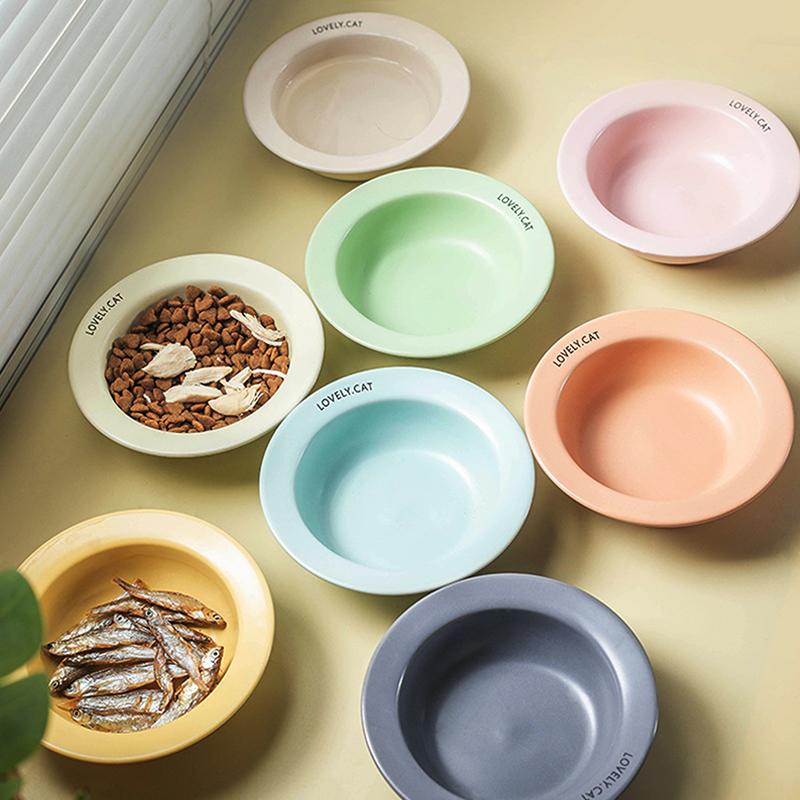 Ceramic Pet Cat Bowl Pet Drinking Water Feeding Bowl Ceramics Cat Food Dog Food Utensils Cat Dog Pet Supplies Accessories