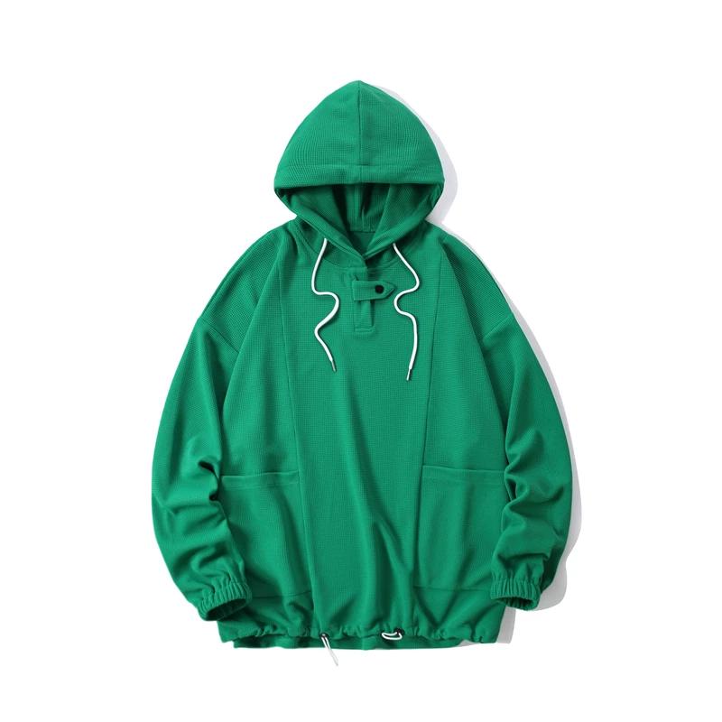 2026 Spring Men Soild Color Oversized Hoodie Men Leisure Sweatshirt Male Harajuku Hooded Pullover Male Hip Hop Streetwear Hoodie