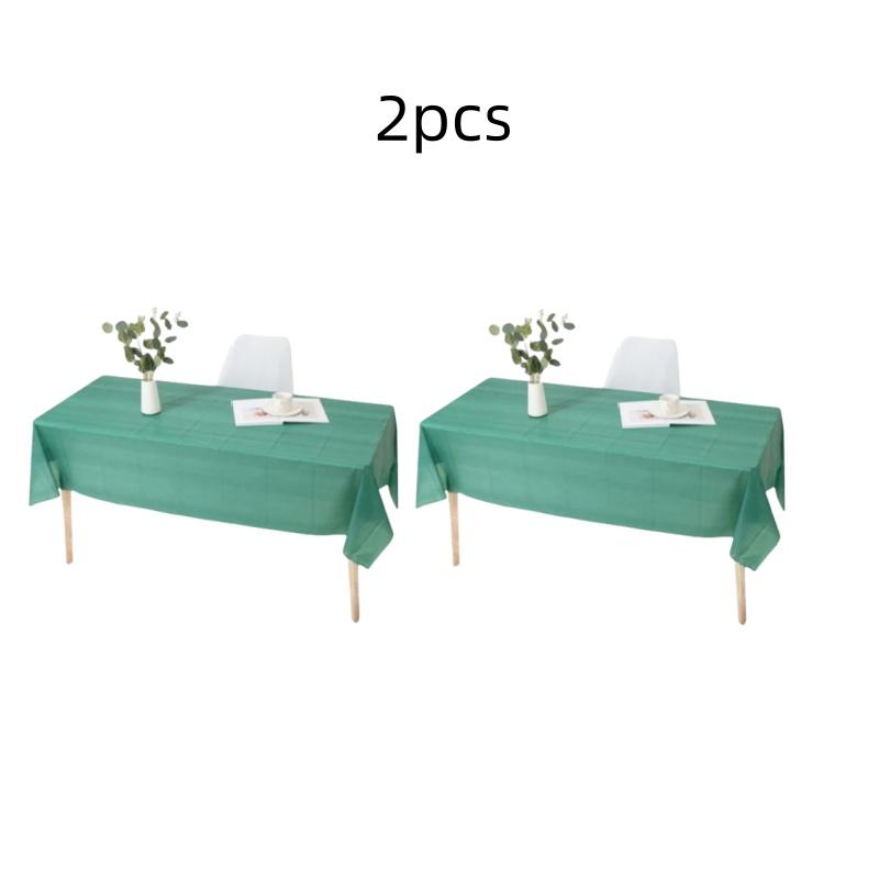 1pc Reusable Tablecloths 137x183cm BPA Free Plastic Dining Table Cover Cloth for Parties Picnic Camping Disposable Tablecloths