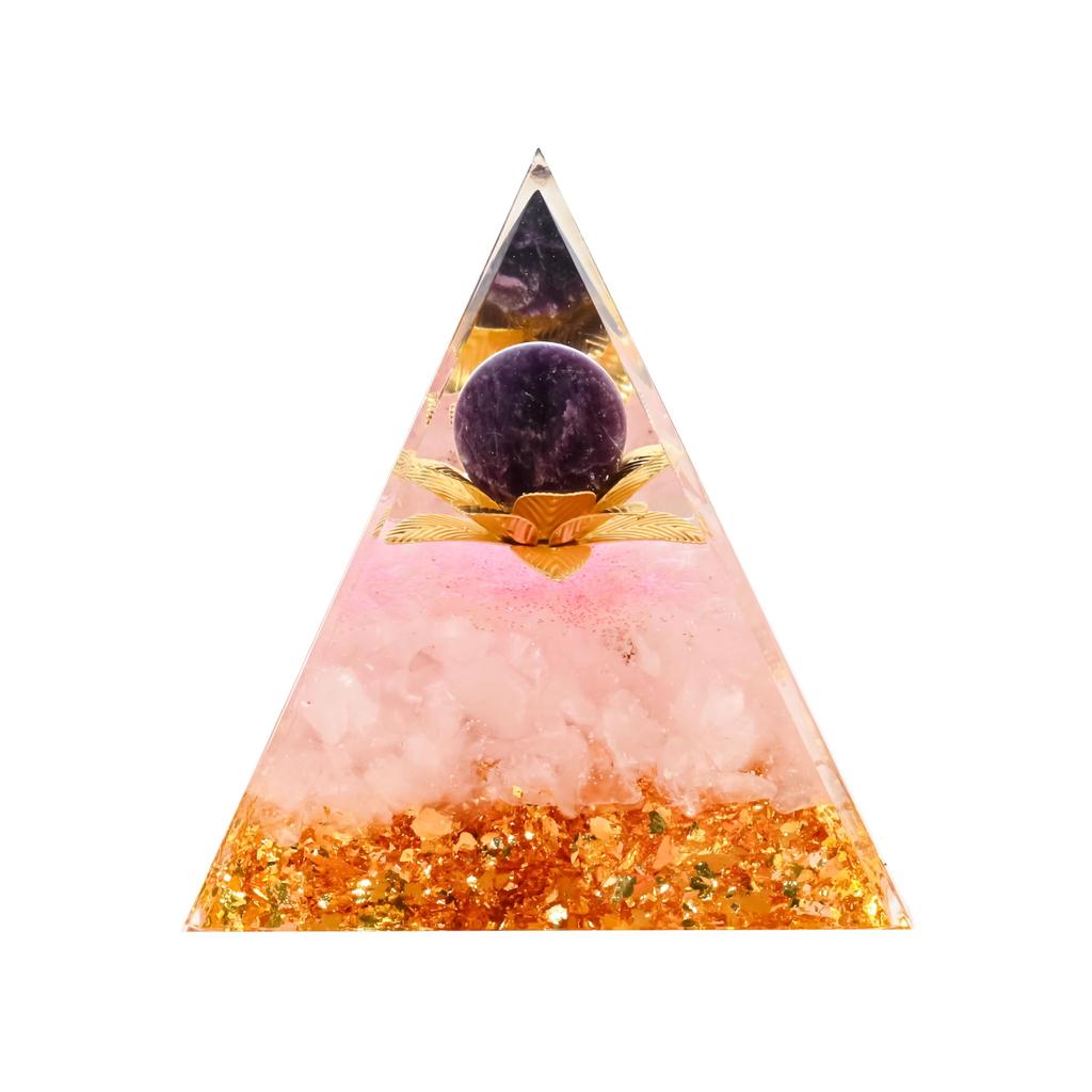 Orgonite Crystal Orgone Pyramid Tower Energy Nature Reiki Healing Chakra 6cm x 6cm (26)