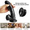 Black Realistic Dildo Convenient Realistic Penis Safe Use Realistic Penis ToyPVC Waterproof Suction Cup Dildo Toy for Home Adult