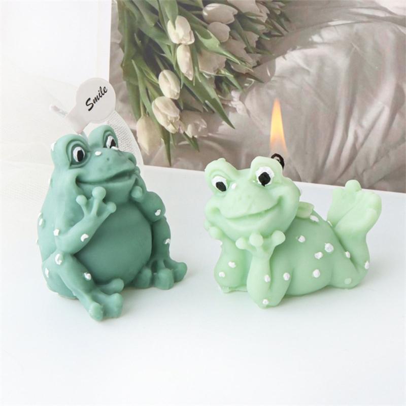 Cute Frog Candle Silicone Mold DIY Animal Candle Making Plasters Resin Soap Molds Christmas Gifts Craft Home Decorations