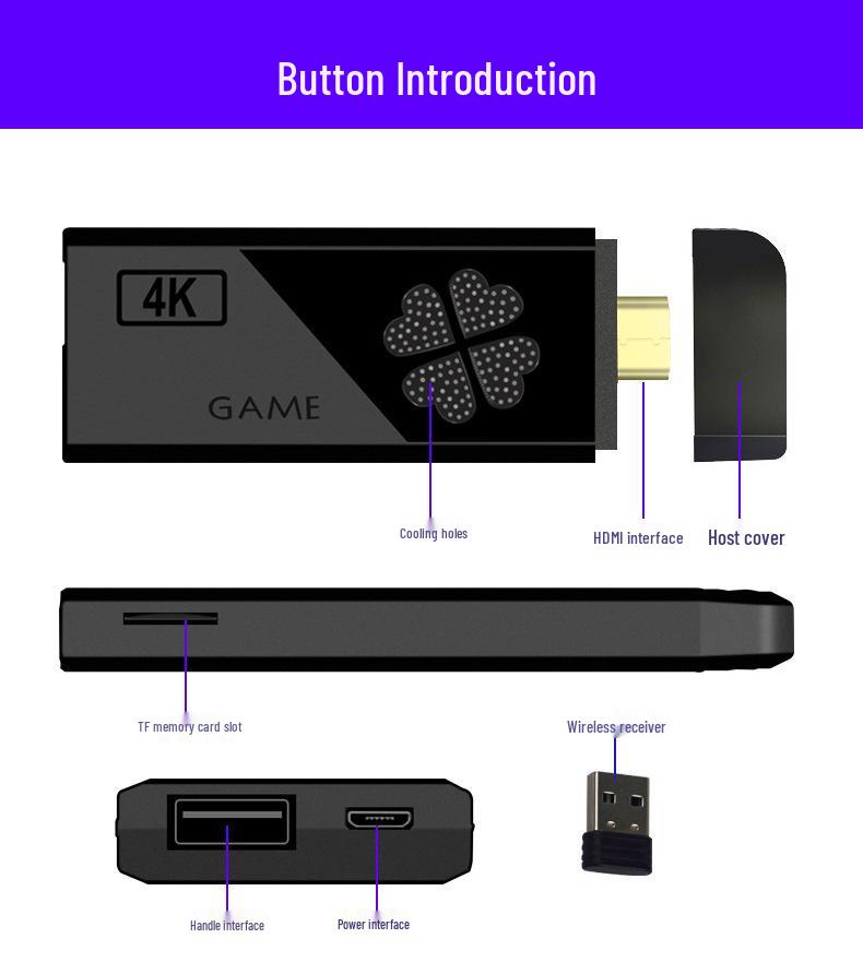 M8 Retro HD Wireless Arcade Console with Dual Controllers