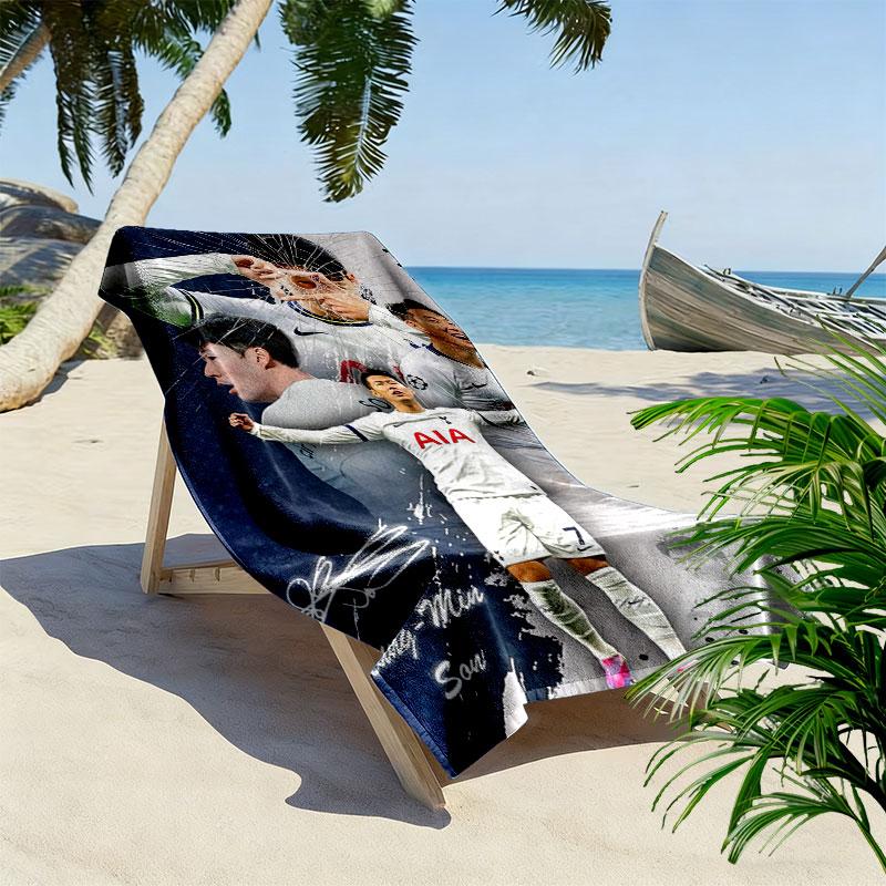 Spurs Print Beach Towel, Large Soft Quick Dry Towel for Beach Camping Swimming
