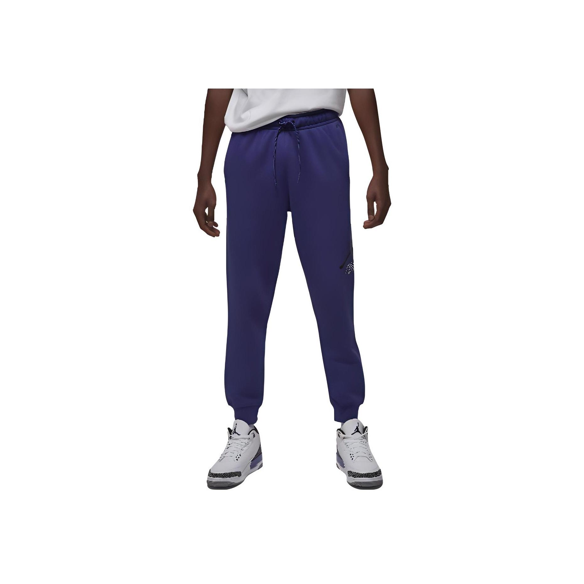 

Jordan Essentials Large Logo Cuffed Knit Drawstring Joggers Men Joggers Sky-Purple FD7345-502 XL