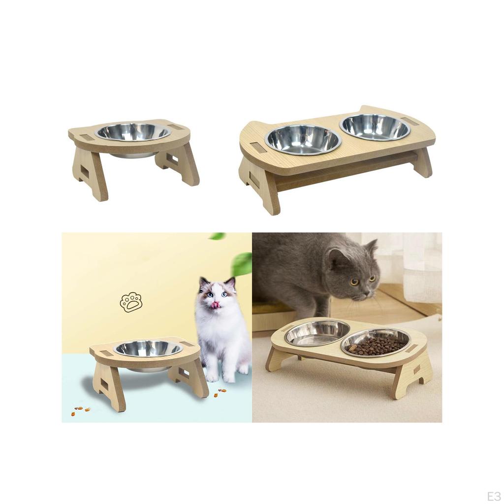 Cat Bowl Dog Non Slip Portable Food and Water Pet Bowls Pets Dish Feeding for Small Medium