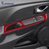 Real Soft Carbon Fiber Sticker For Renault Clio 4 2013 2014 2015 2016 2017 2018 LHD RHD Car Front Window Button Inner Outer Trim