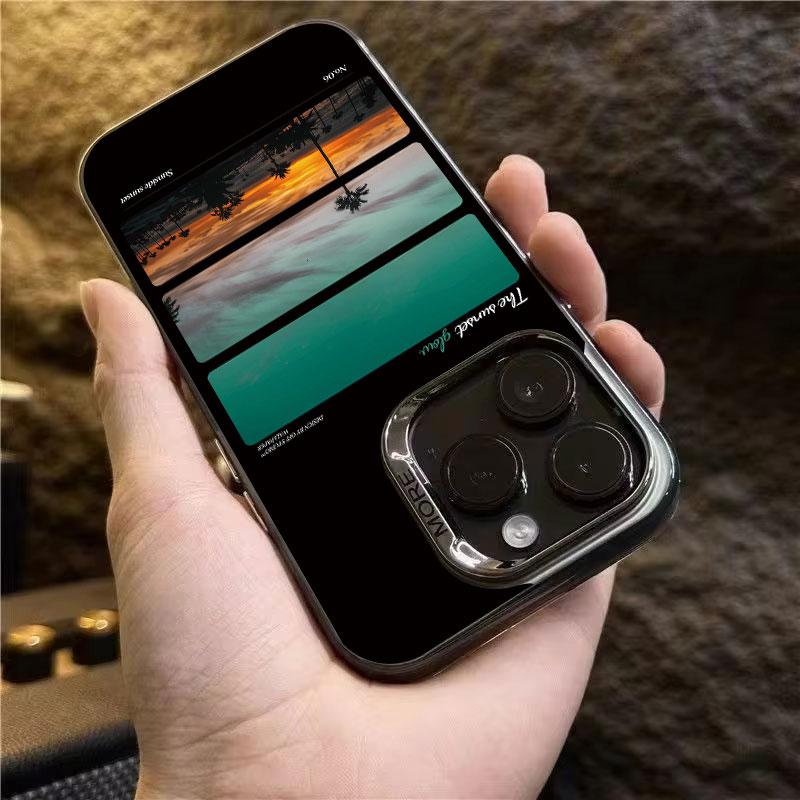 Urban Sunrise Poster Phone Case For iPhone 16 15 14 13 12 11 Pro Max X XS XR 7 8 16 Plus SE2 Shockproof Silicone Soft TPU Cover