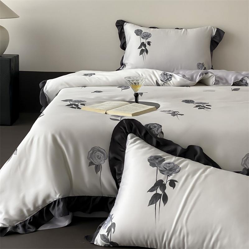 

Роскошный Органический Бамбук Мягкий Шелковистый Набивной Комплект Постельного Белья Односпальный Двуспальный Размер Квин Королевский Размер Пододеяльник Простыня Плоская/На резинке Наволочка Fitted Bed Sheet&Single 150X200cm 3pc