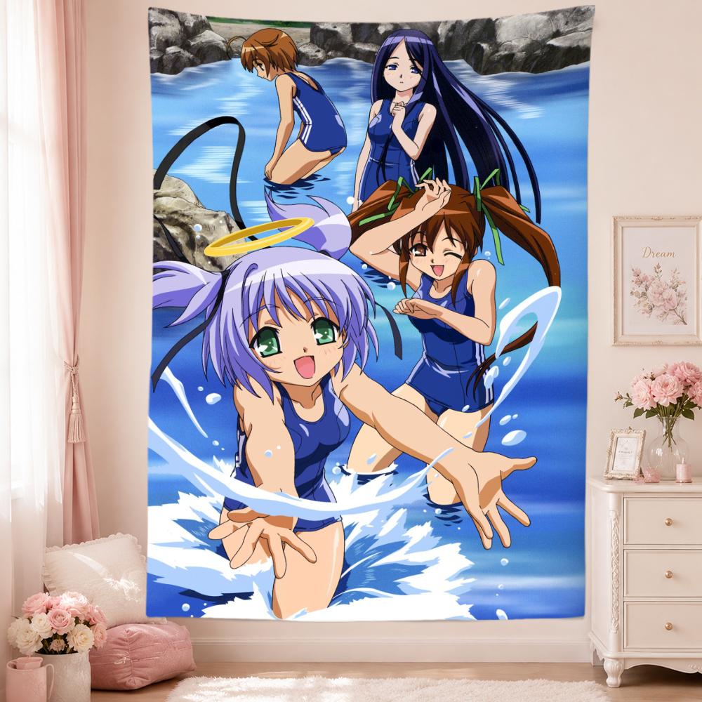 Bludgeoning Angel Dokuro-chan Tapestry Wall Hanging Cute Anime Girls Comedy Manga Art Bedroom Dorm Home Decor Fans Gifts