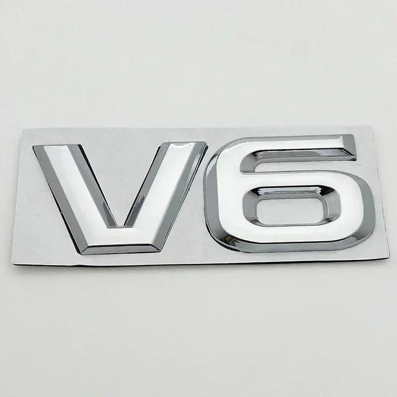 3D Kovové Logo V6 V8 Znak Motoru Auta Odznak Samolepky Dekorativní Samolepky Pro Toyota BMW Benz Honda Mazda Autopříslušenství