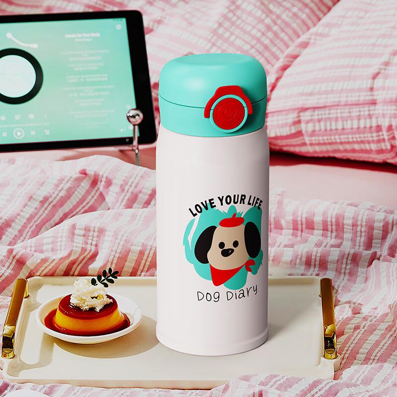 OLOEY Kids  Cartoon Puppy Pop-up Insulated Bottle