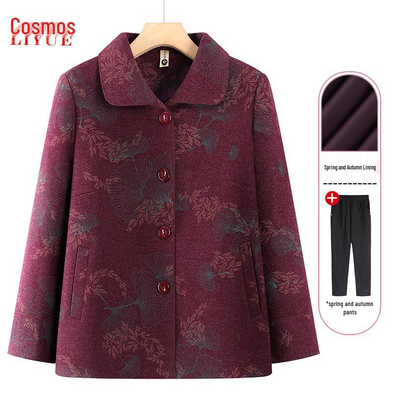 Stilvolle Umlegekragenjacke für Damen 60-80: Frühlings-/Herbst-Oberbekleidung für Mittelalte & Ältere