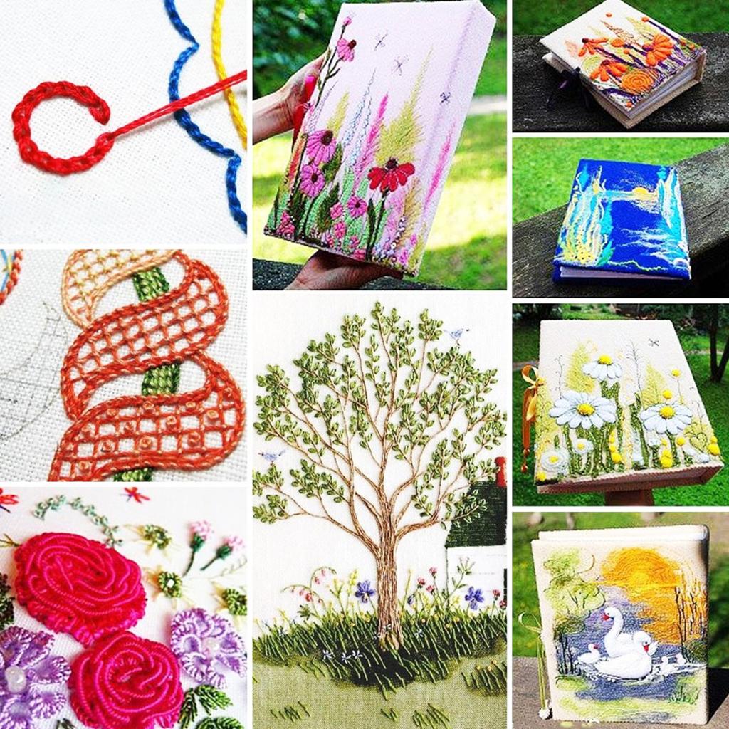 100/200Pcs Cross Stitch Cotton Embroidery Thread Floss Sewing Skeins Craft DIY Tool Multicolor Embroidery Thread Cross Stitch