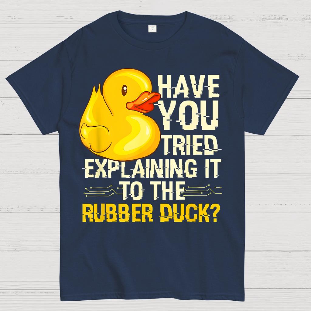 Funny Programmer - Rubber Duck Debugging Cotton Summer Casual Cool Loose T-Shirt