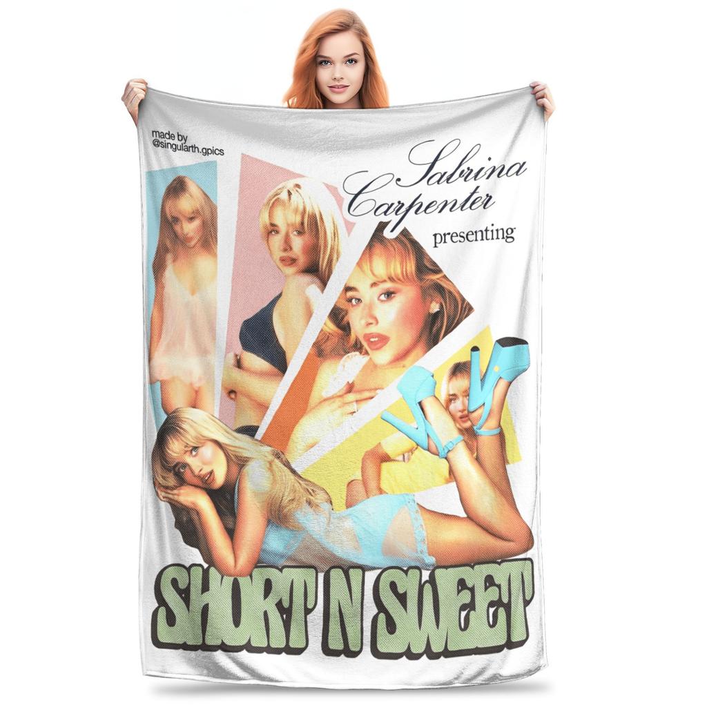 Sabrina Caprenter Plush Blanket Boys Flannel Bedding Throws For Couch Chair Sofa Bed Warm Soft Customized Quality Bedspread