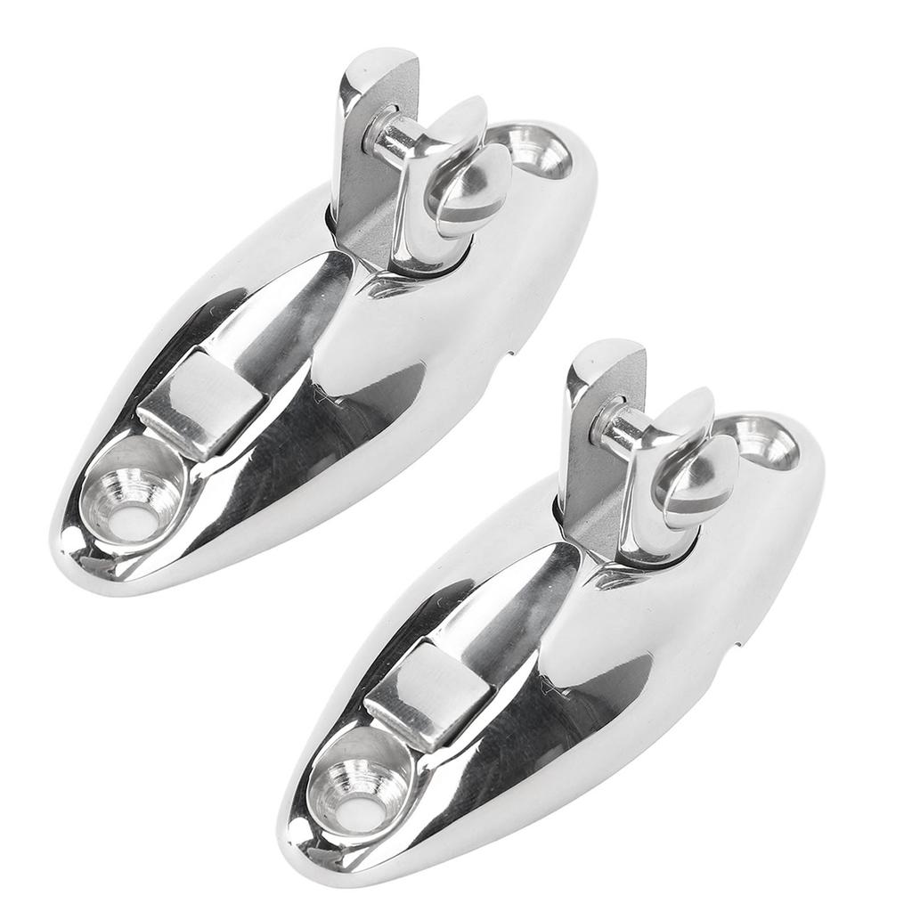 2PCS Top Deck Hinge Swivel Mount 316 Stainless Steel 90 Degrees  Boat Top Fitting Hardware for Yachts Speedboats