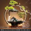 Creative LED Lamp Circle Reverse Flow Incense Burner Attract Wealth Cycle Flowing Rain Curtain Ornament Home Decoration